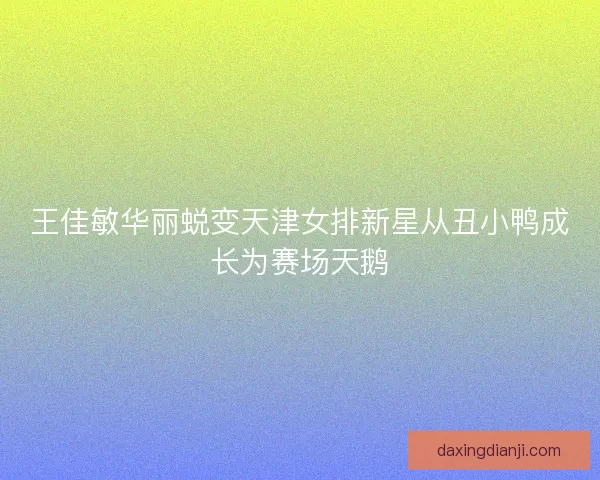 王佳敏华丽蜕变天津女排新星从丑小鸭成长为赛场天鹅