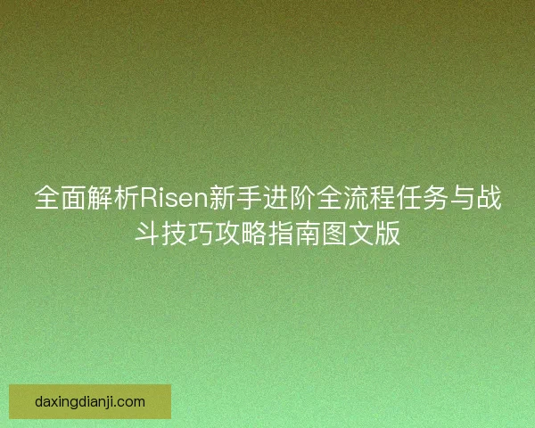 全面解析Risen新手进阶全流程任务与战斗技巧攻略指南图文版